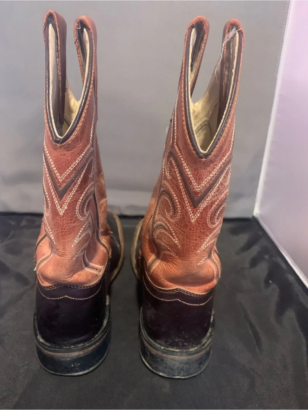 Old West Brown and Tan Kid’s ( Unisex ) Western Cowboy Boots
